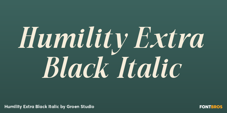Humility Extra Black Italic Poster