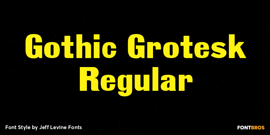 Gothic Grotesk Regular Font Poster #1