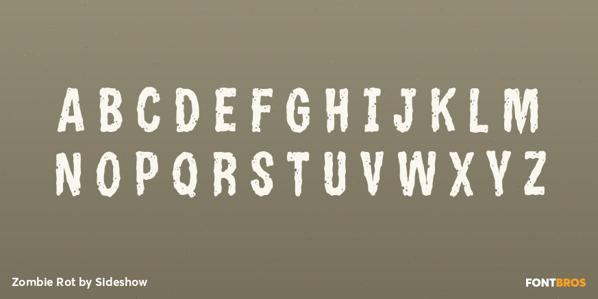 Zombie Rot Font Poster #2