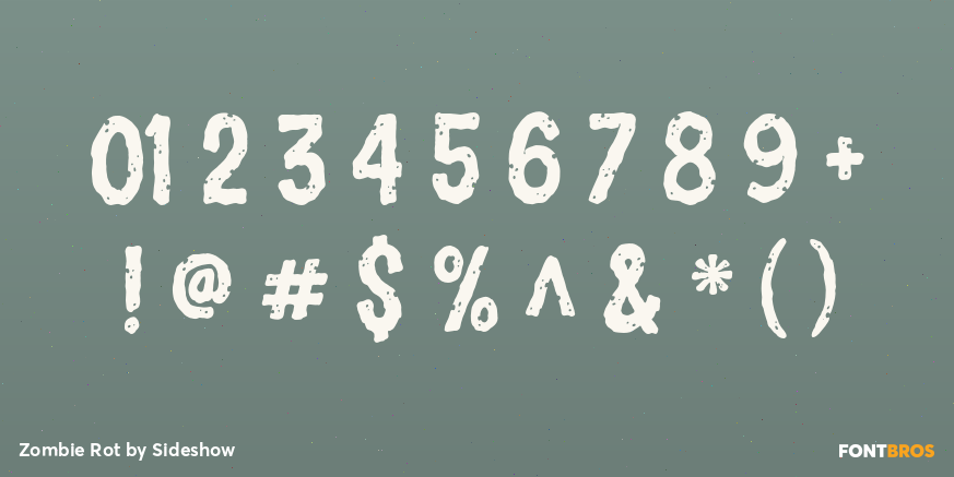 Zombie Rot Font Poster #4