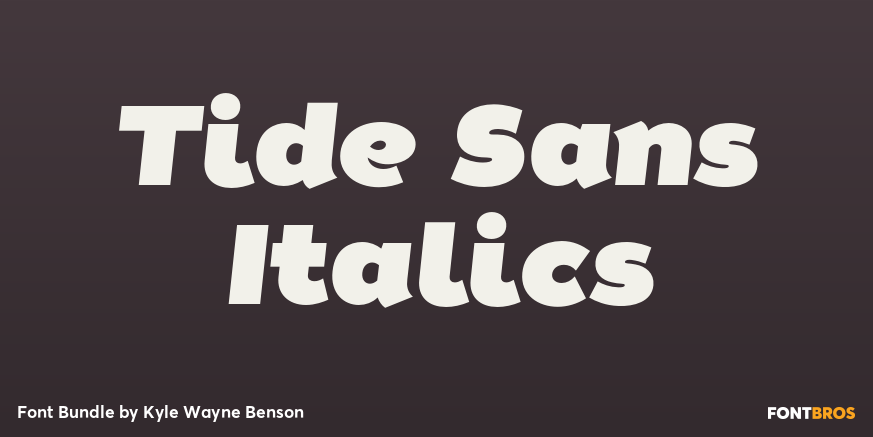Tide Sans Italics Font Poster #1