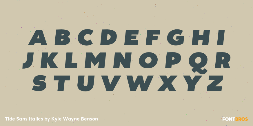 Tide Sans Italics Font Poster #2