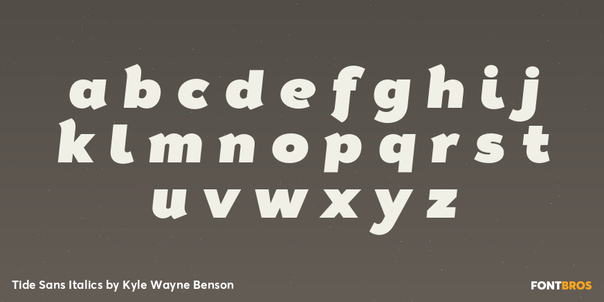 Tide Sans Italics Font Poster #3
