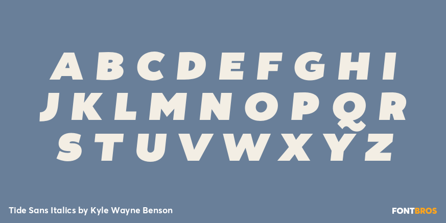 Tide Sans Italics Font Poster #1