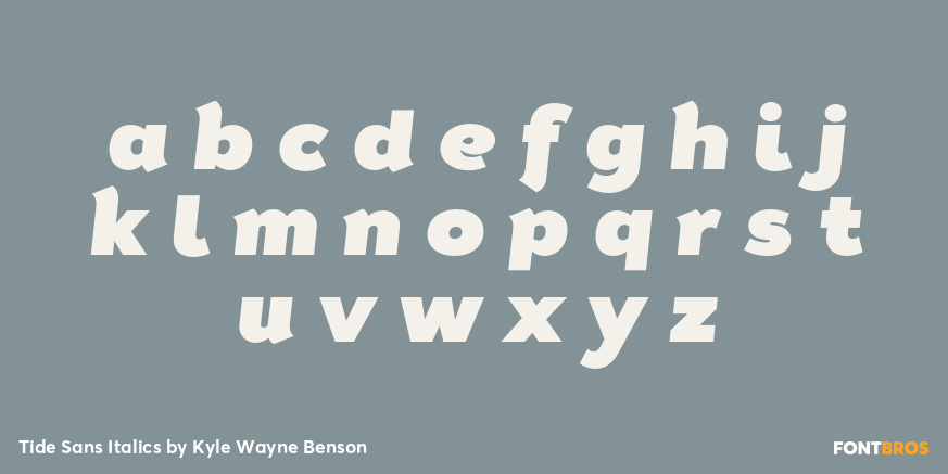 Tide Sans Italics Font Poster #1