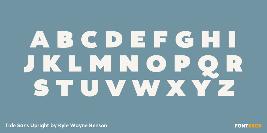 Tide Sans Upright Font Poster #2