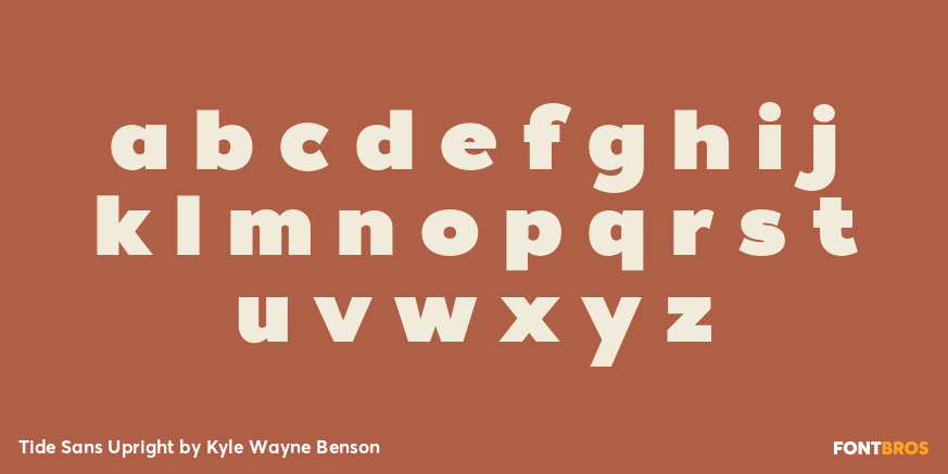Tide Sans Upright Font Poster #3