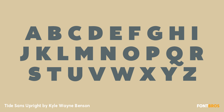 Tide Sans Upright Font Poster #1