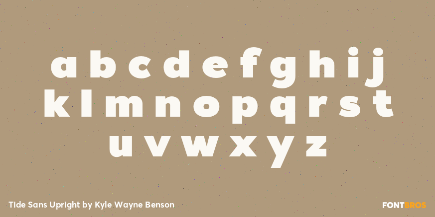 Tide Sans Upright Font Poster #1