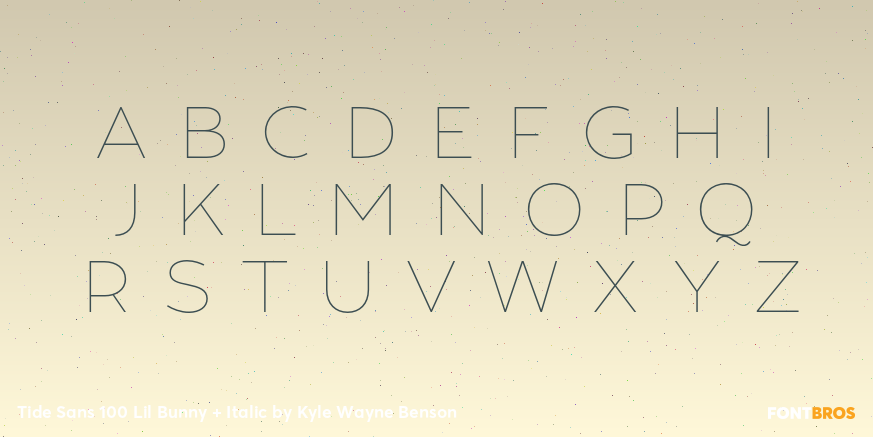 Tide Sans 100 Lil Bunny + Italic Font Poster #2