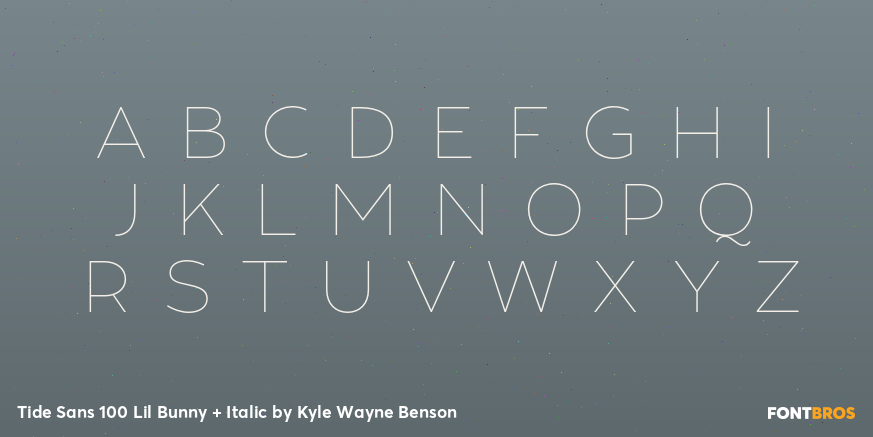 Tide Sans 100 Lil Bunny + Italic Font Poster #1