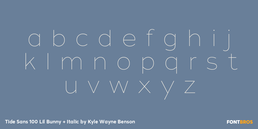 Tide Sans 100 Lil Bunny + Italic Font Poster #1