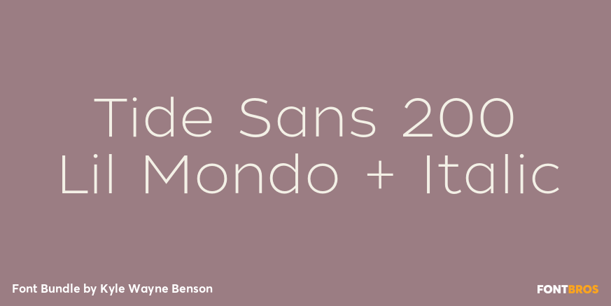 Tide Sans 200 Lil Mondo + Italic Poster
