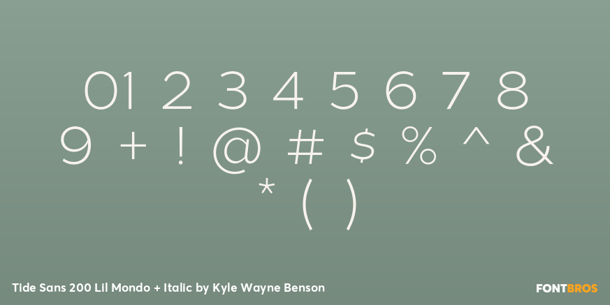 Tide Sans 200 Lil Mondo + Italic Font Poster #4