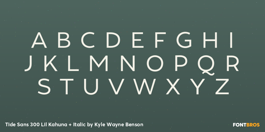 Tide Sans 300 Lil Kahuna + Italic Font Poster #2
