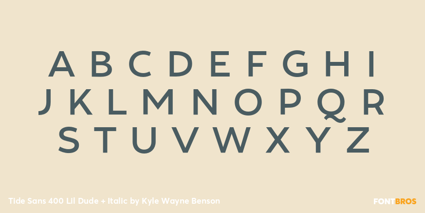Tide Sans 400 Lil Dude + Italic Font Poster #2