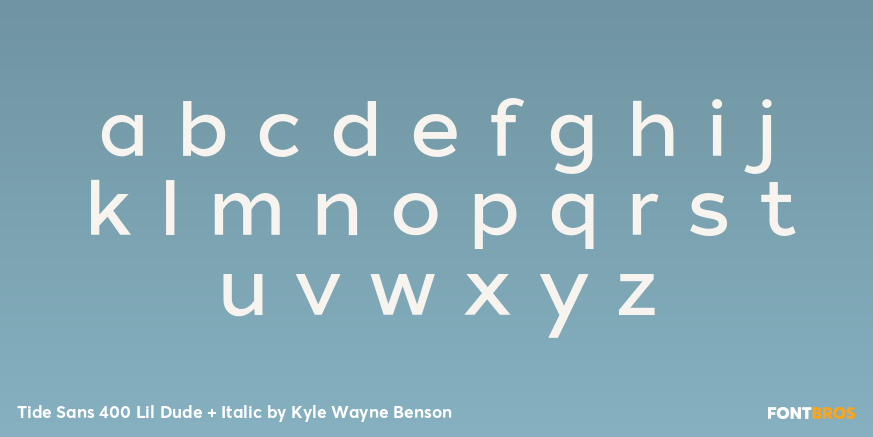 Tide Sans 400 Lil Dude + Italic Font Poster #3