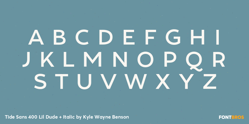 Tide Sans 400 Lil Dude + Italic Font Poster #1