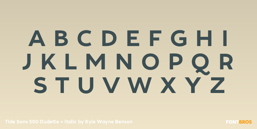 Tide Sans 500 Dudette + Italic Font Poster #2