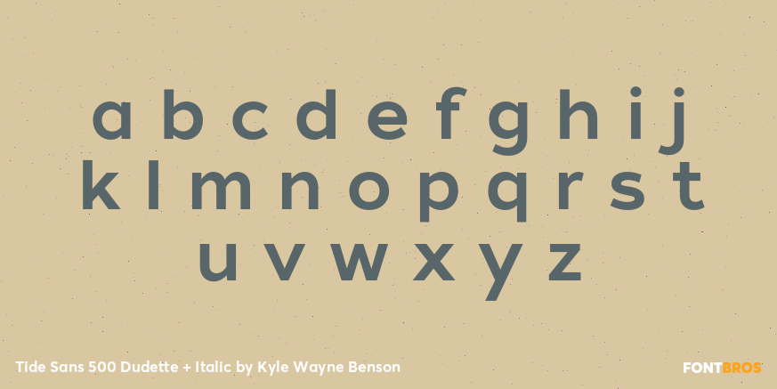 Tide Sans 500 Dudette + Italic Font Poster #1