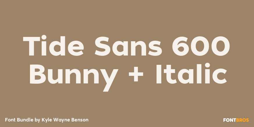 Tide Sans 600 Bunny + Italic Poster