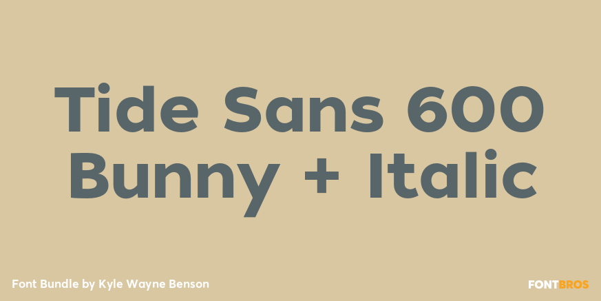 Tide Sans 600 Bunny + Italic Poster