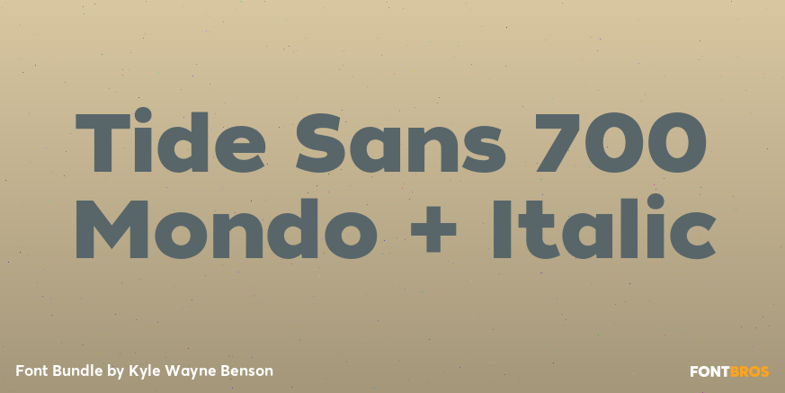 Tide Sans 700 Mondo + Italic Font Poster #1