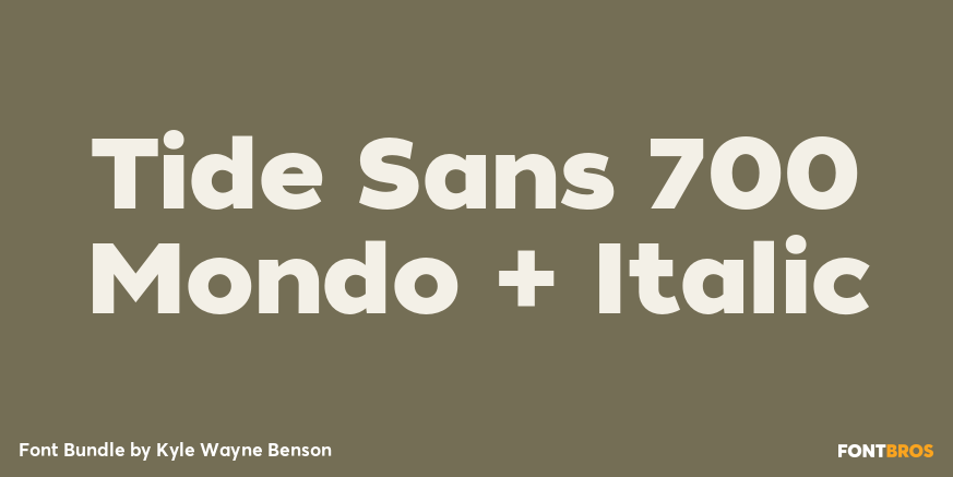 Tide Sans 700 Mondo + Italic Poster