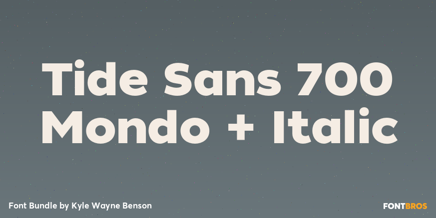 Tide Sans 700 Mondo + Italic Poster