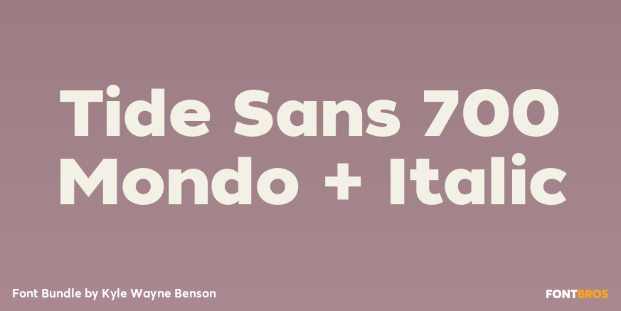 Tide Sans 700 Mondo + Italic Font Poster #1