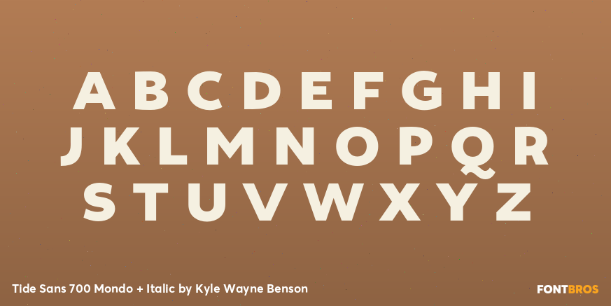 Tide Sans 700 Mondo + Italic Font Poster #1