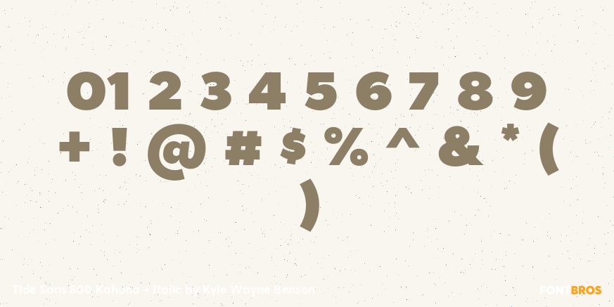 Tide Sans 800 Kahuna + Italic Font Poster #1