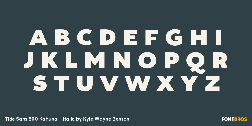 Tide Sans 800 Kahuna + Italic Font Poster #2