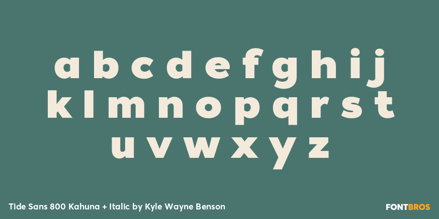 Tide Sans 800 Kahuna + Italic Font Poster #3