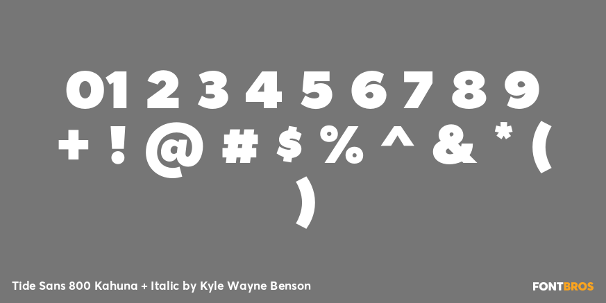 Tide Sans 800 Kahuna + Italic Font Poster #4