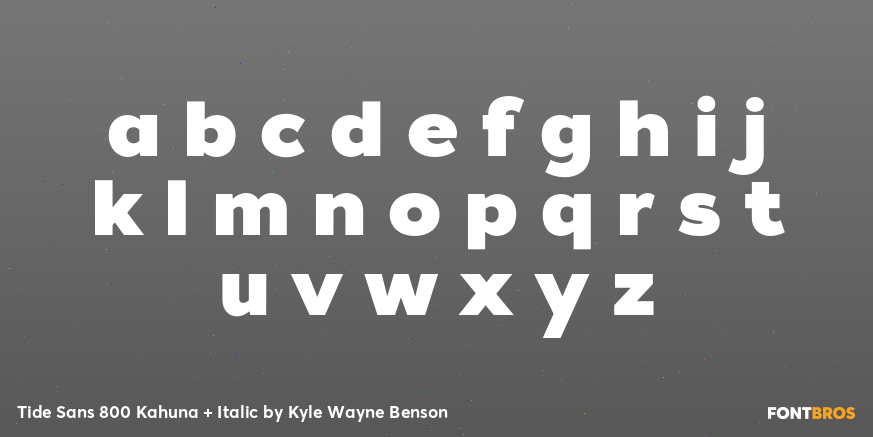 Tide Sans 800 Kahuna + Italic Font Poster #1
