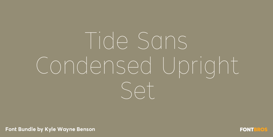 Tide Sans Condensed Upright Set Poster