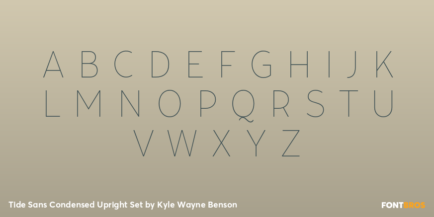 Tide Sans Condensed Upright Set Font Poster #2
