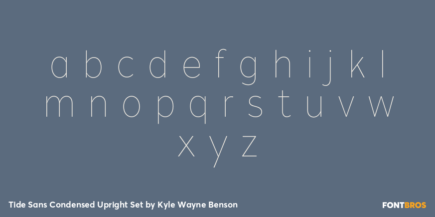 Tide Sans Condensed Upright Set Font Poster #3