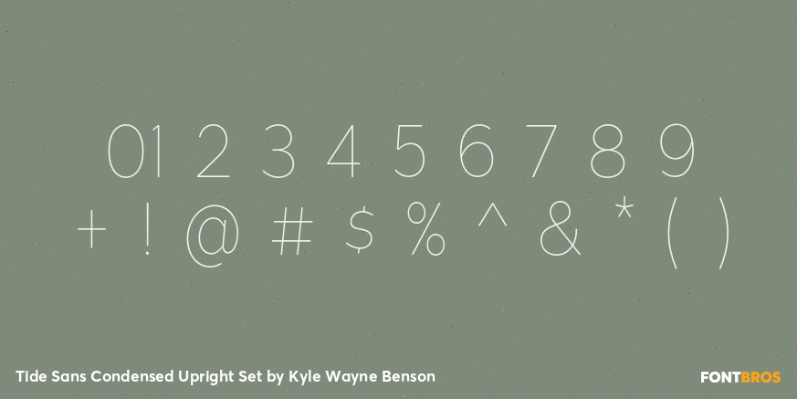 Tide Sans Condensed Upright Set Font Poster #4