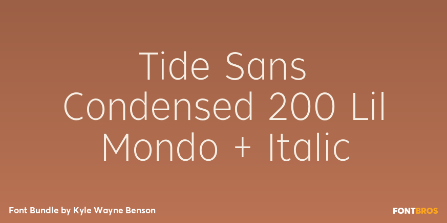 Tide Sans Condensed 200 Lil Mondo + Italic Poster