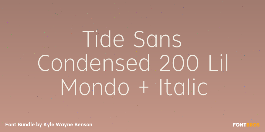 Tide Sans Condensed 200 Lil Mondo + Italic Poster
