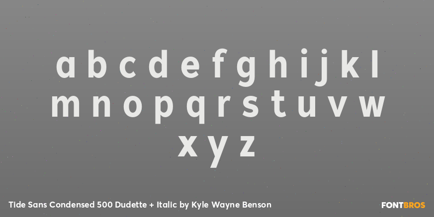 Tide Sans Condensed 500 Dudette + Italic Font Poster #3