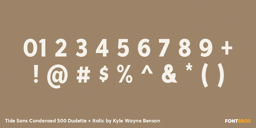 Tide Sans Condensed 500 Dudette + Italic Font Poster #4