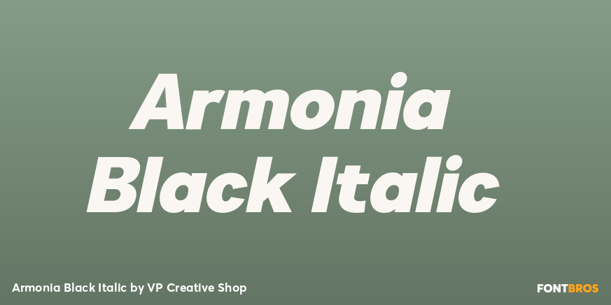 Armonia Black Italic Font Poster #1