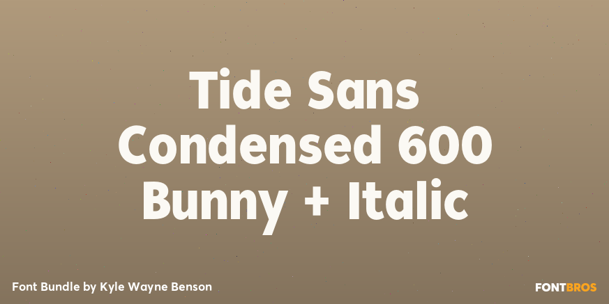 Tide Sans Condensed 600 Bunny + Italic Poster
