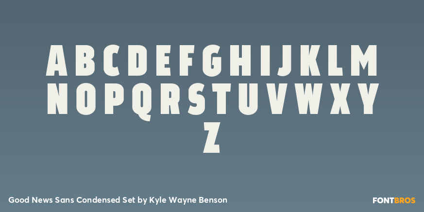 Good News Sans Condensed Set Font Poster #1