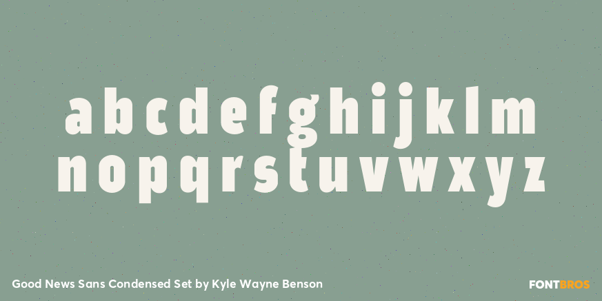 Good News Sans Condensed Set Font Poster #1
