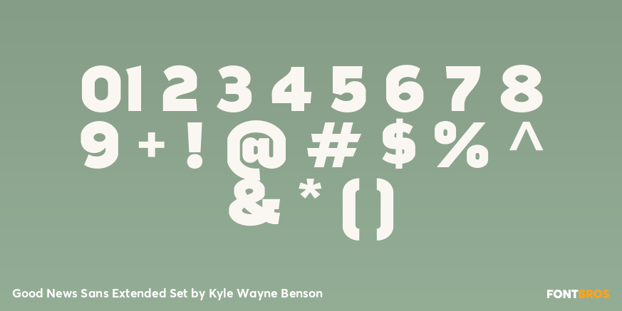 Good News Sans Extended Set Font Poster #1