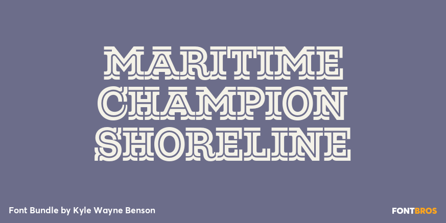 Maritime Champion Shoreline Font Poster #1